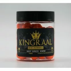 KINGRAAL Mini Dumbell Orange Hot Spice 8mm 50gr -Aas en Voer Winkel kingraal mini dumbell orange hot spice 8mm 50gr km52 hookbaits 2