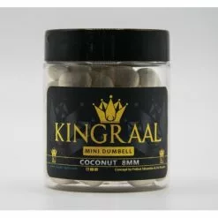 KINGRAAL Mini Dumbell White Coconut 8mm 50gr -Aas en Voer Winkel kingraal mini dumbell white coconut 8mm 50gr km51 hookbaits 2