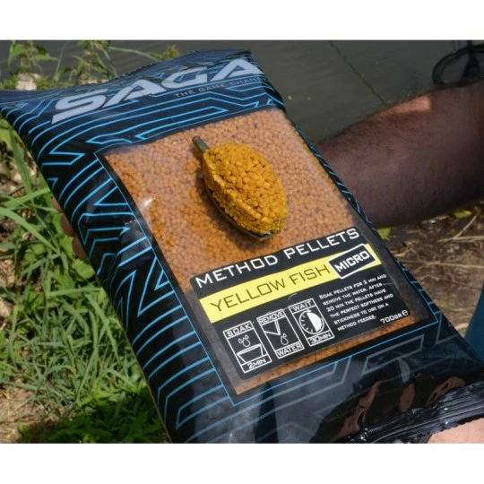 SPRO SAGA Method Micro Pellets Yellow Fish / 700gr 2 SPRO SAGA Method Micro Pellets Yellow Fish / 700gr - Afbeelding 2